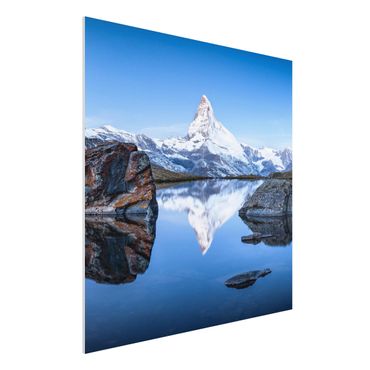 Print on forex - Stellisee Lake In Front Of The Matterhorn - Square 1:1