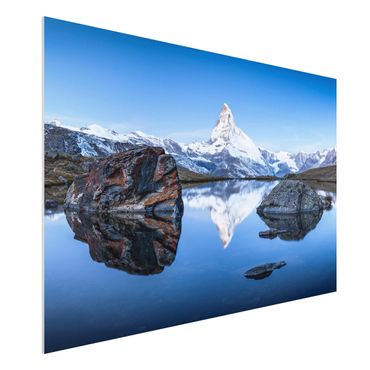 Print on forex - Stellisee Lake In Front Of The Matterhorn - Landscape format 3:2