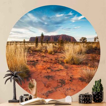 Self-adhesive round wallpaper - Steppe