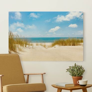 Natural canvas print - Beach On The North Sea - Landscape format 3:2