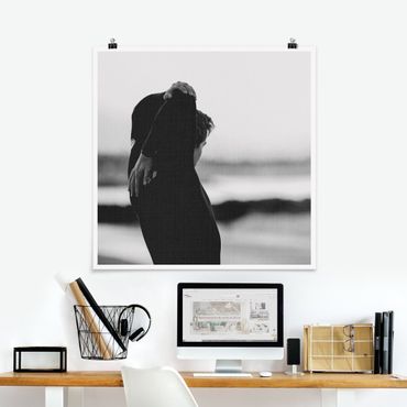 Poster art print - Stretching At The Beach