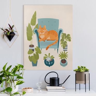 Canvas print - Domestic Mini Tiger Illustration