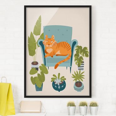 Framed poster - Domestic Mini Tiger Illustration