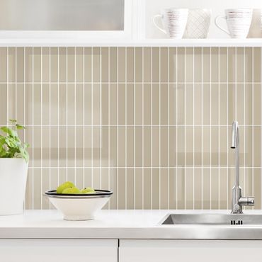 Kitchen wall cladding - Subway Tiles - Beige