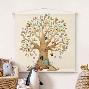 Tapestry - Cute Tree In Watercolours