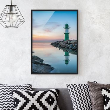 Framed poster - Sunset at the Lighthouse