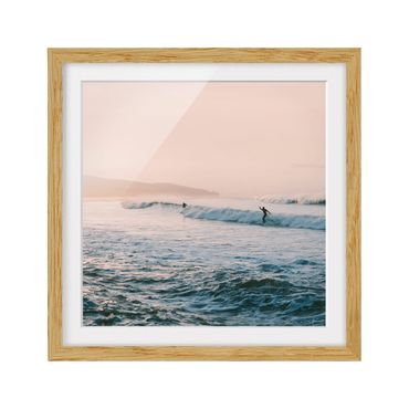 Framed poster - Surf Session At Dusk