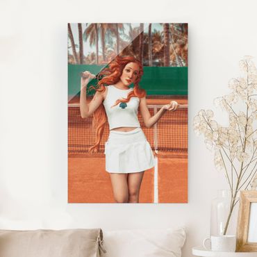 Glass print - Tennis Venus - Portrait format 2:3