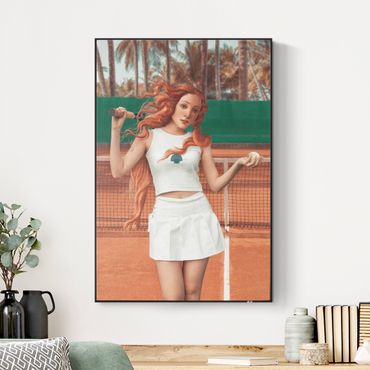 Print with acoustic tension frame system - Tennis Venus