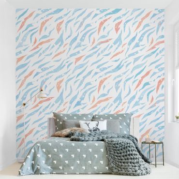 Wallpaper - Terazzo Pattern Summer Day Watercolour