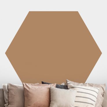 Self-adhesive hexagonal pattern wallpaper - Terracotta Taupe