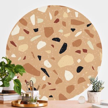 Self-adhesive round wallpaper kitchen - Terrazzo Pattern Florence