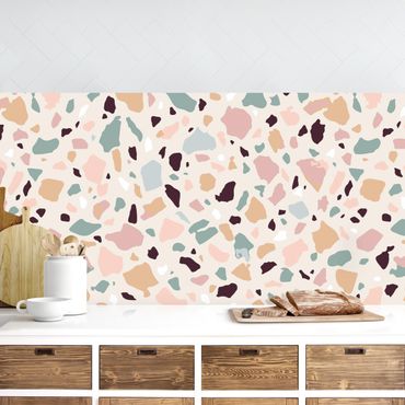 Kitchen wall cladding - Terazzo Pattern Naples