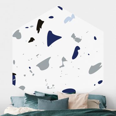 Self-adhesive hexagonal pattern wallpaper - Terazzo Cyclone