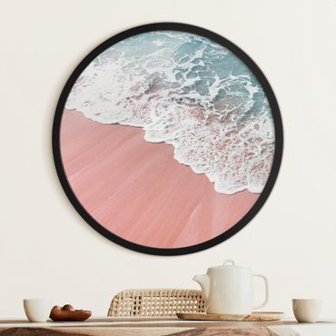Circular framed print - The Ocean's Deep Love