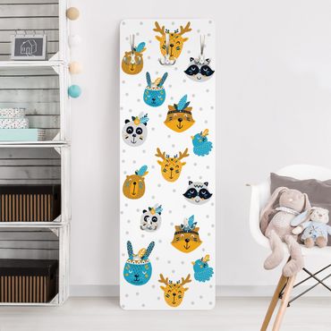 Coat rack modern - Animal Friends With Small Feathered Headdresses