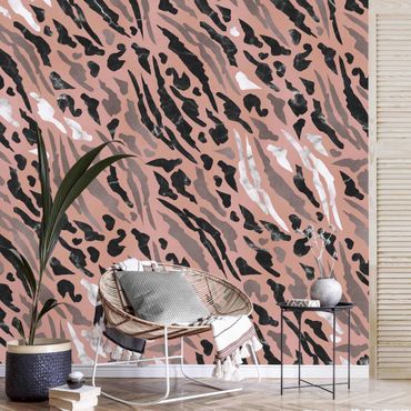 Wallpaper - Tiger Stripes In Marble And Gold