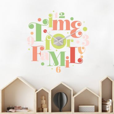 Wall sticker clock - Time For Family