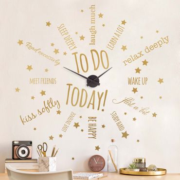 Wall sticker clock - To Do Today