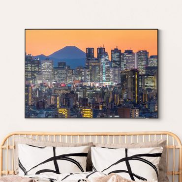 Interchangeable print - Tokyo With Mt. Fuji At Dusk