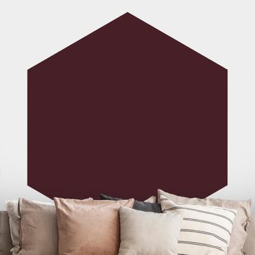 Self-adhesive hexagonal pattern wallpaper - Tuscany Wine Red