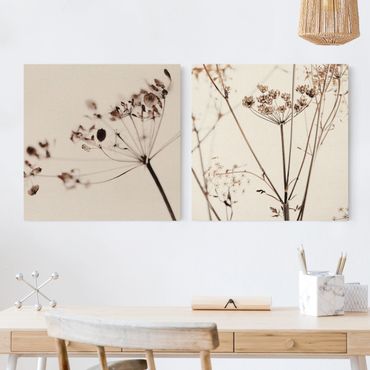 Print on canvas - Dried Flowers Set