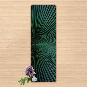 Yoga mat - Tropical Plants Palm Leaf In Turquoise ll