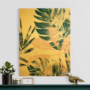Canvas print gold - Tropical Oracle Petrol II