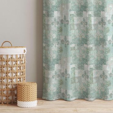 Curtain - Turquoise Patchwork