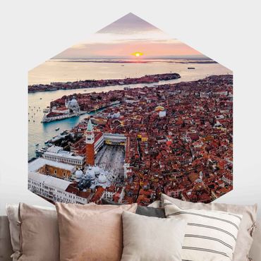 Self-adhesive hexagonal pattern wallpaper - Venice