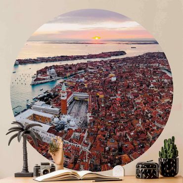Self-adhesive round wallpaper - Venice