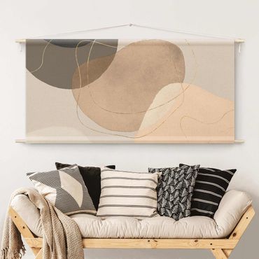 Tapestry - Playful Impression In Beige
