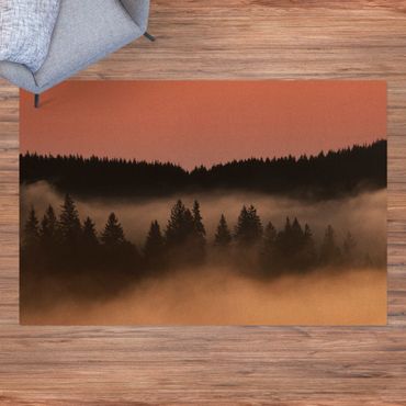 Cork mat - Dreamy Foggy Forest - Landscape format 3:2