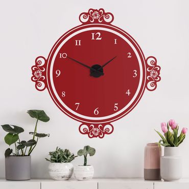 Wall sticker clock - Decorated moments