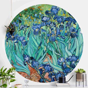 Self-adhesive round wallpaper - Vincent Van Gogh - Iris