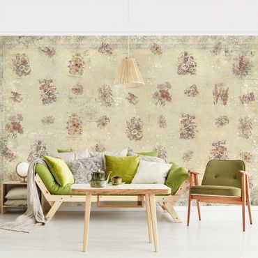Wallpaper - Vintage Flower Pattern