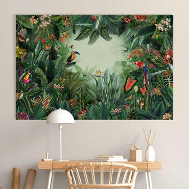 Acoustic art panel - Vintage Colorful Jungle