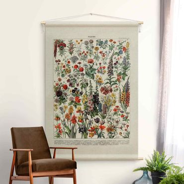 Tapestry - Vintage Teaching Illustration Flower lV