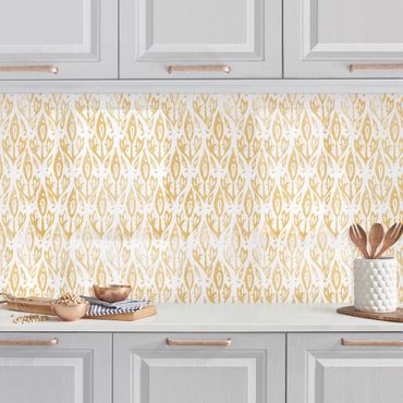 Kitchen wall cladding - Vintage Pattern Filigree Plants