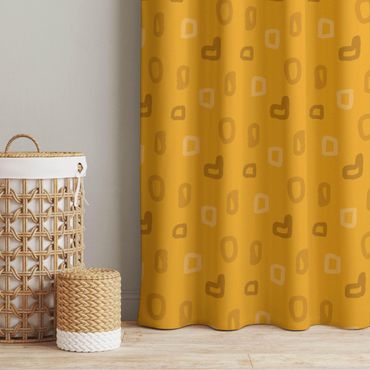 Curtain - Vintage Dots - Warm Yellow