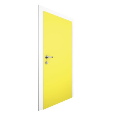 Door wallpaper - Colour Lemon Yellow