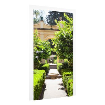 Door wallpaper - Garden Path In The Alhambra