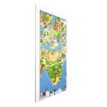 Door wallpaper - Great and Funny Worldmap