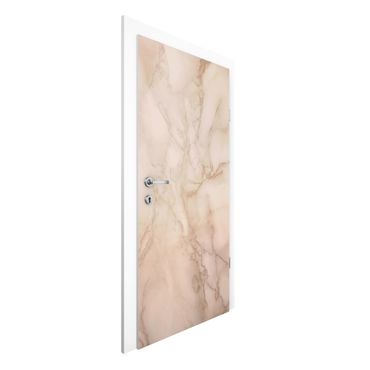 Door wallpaper - Marble Look Grey Brown