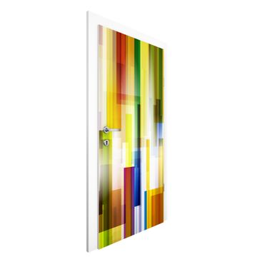 Door wallpaper - Rainbow Cubes