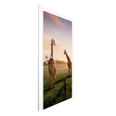 Door wallpaper - Surreal Giraffes