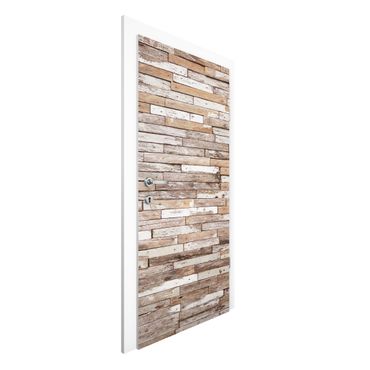 Door wallpaper - Turkey Wood Wall