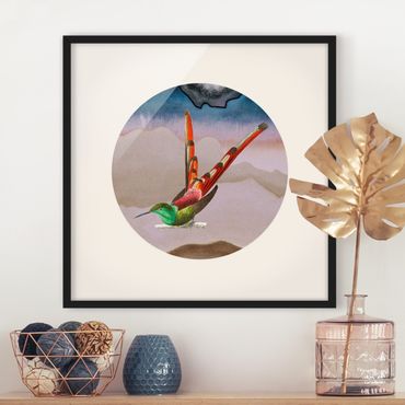 Framed poster - Bird Collage In A Circle