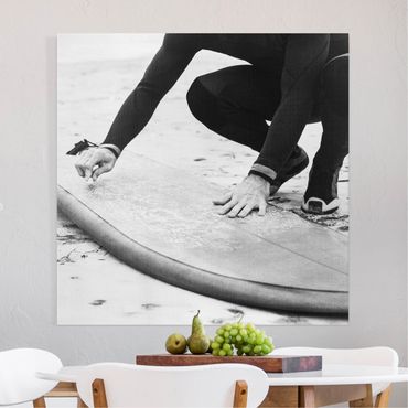 Canvas print - Waxing The Board - Square 1:1