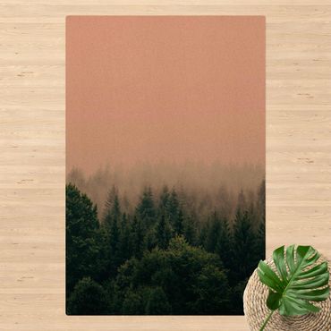 Cork mat - Foggy Forest Twilight - Portrait format 2:3